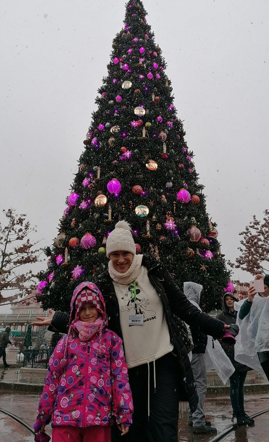 Mi niña y yo justo hace 1 año cuando nevó!!!!!!!